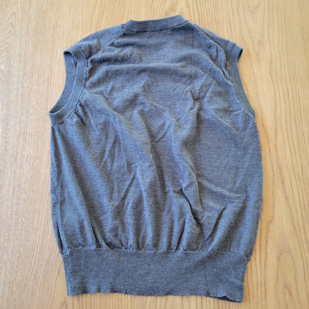 Brooks Brothers Sweater Vest Men's Large Gray V Neck Brookstech - Read Descript - Picture 9 of 9